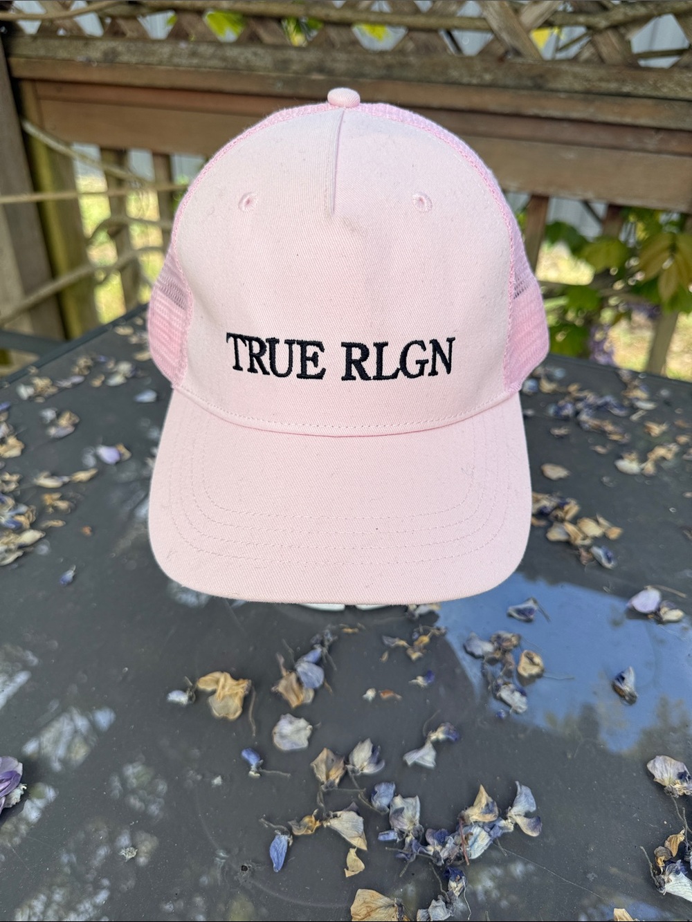True Religion Jeans Pink Hat Cat Snapback Mesh Baseball Trucker